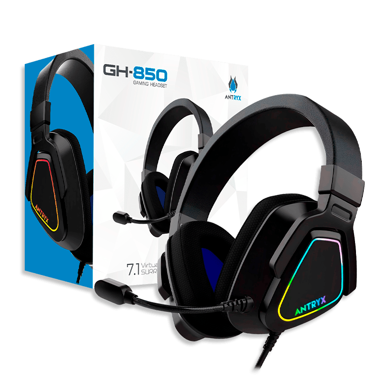 AURICULARES ANTRYX GH-850 RGB 7.1 VIRTUAL SURROUND USB 0