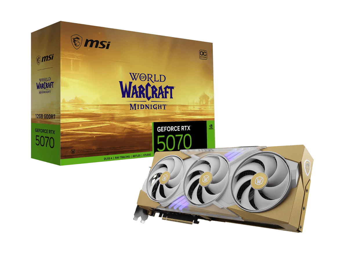 TARJETA DE VIDEO MSI RTX 5070 EDITION WOW MIDNIGHT 12GB GDDR7 0