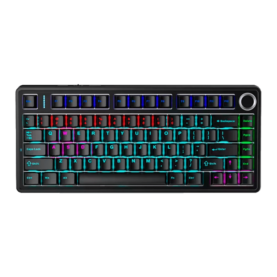 TECLADO MECANICO AULA F75 RAINBOW ALAMBRICO US (SW-RED) BLACK 0