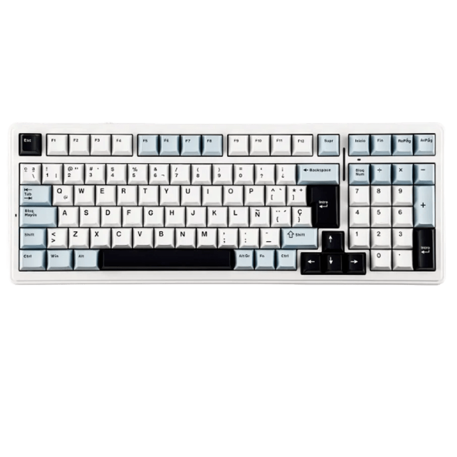 TECLADO MECANICO AULA F99 RGB ALAMBRICO SP (SW-GRAY WOOD V3) BLUE/WHITE/DARK PURPLE2
