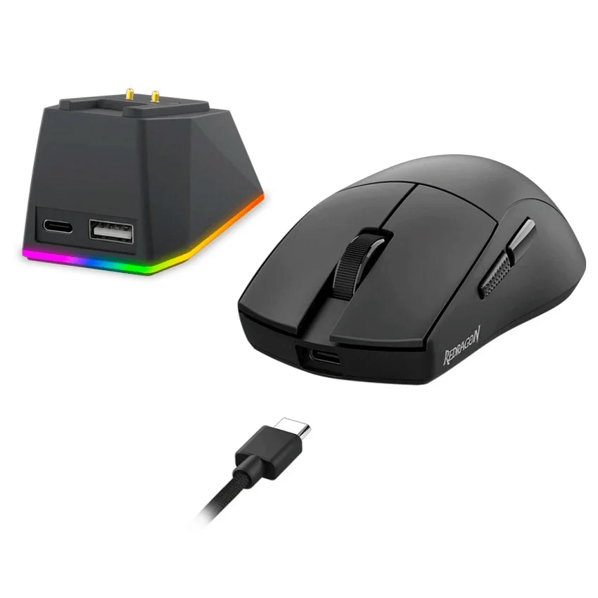 MOUSE REDRAGON K1NG M999 ULTRA DONGLE BT 45KDPI + DOCK BLACK4