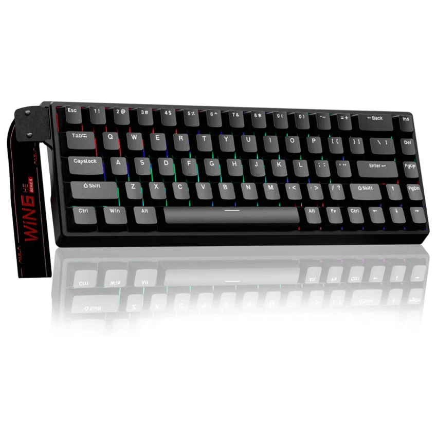 TECLADO MAGNETICO AULA WIN68HE RGB ALAMBRICO 8KHZ US (SW-GRAY WOOD MG) 0