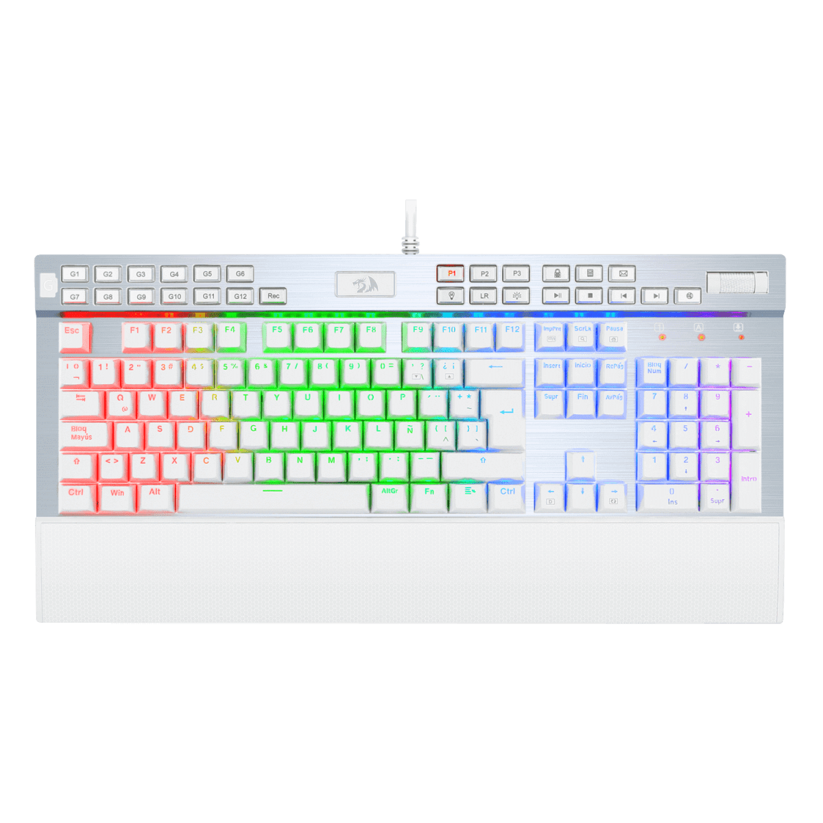 TECLADO MECANICO REDRAGON YAMA RGB K550W-SP (SW-MORADO) BLANCO1