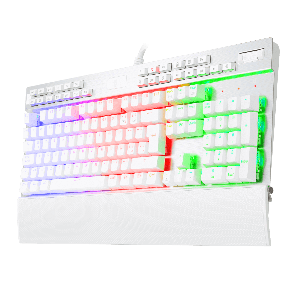 TECLADO MECANICO REDRAGON YAMA RGB K550W-SP (SW-MORADO) BLANCO2