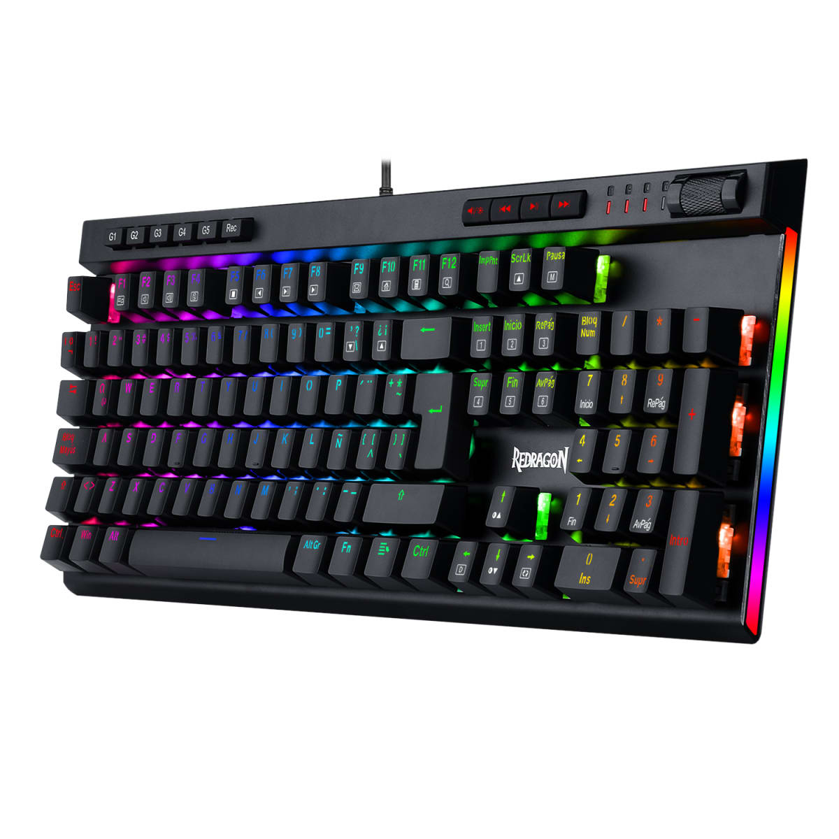 TECLADO OPTO MECANICO REDRAGON VATA PRO RGB (SW-MARRON) NEGRO2