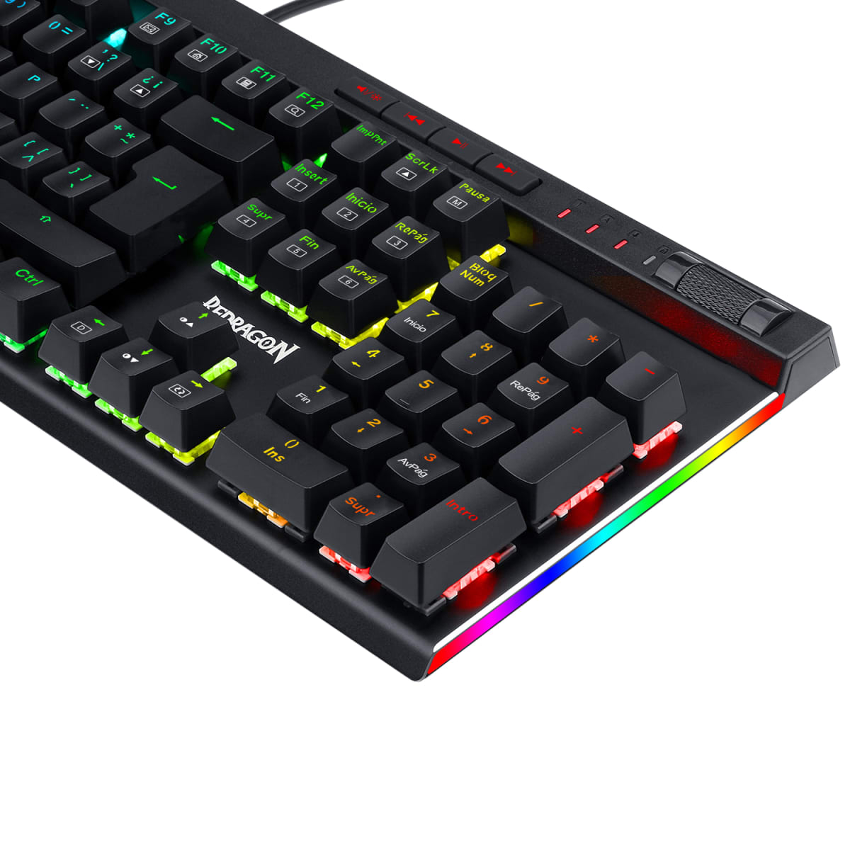 TECLADO OPTO MECANICO REDRAGON VATA PRO RGB (SW-MARRON) NEGRO7