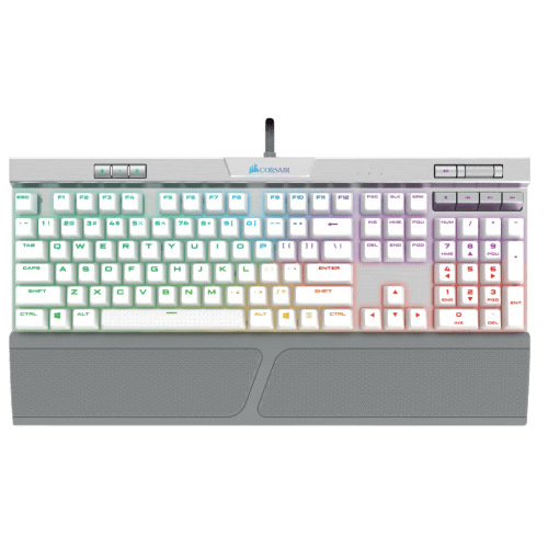 TECLADO MECANICO CORSAIR K70 MK.2 SE RAPIDFIRE RGB INGLES (SW-CHERRY MX SPEED)BLANCO2