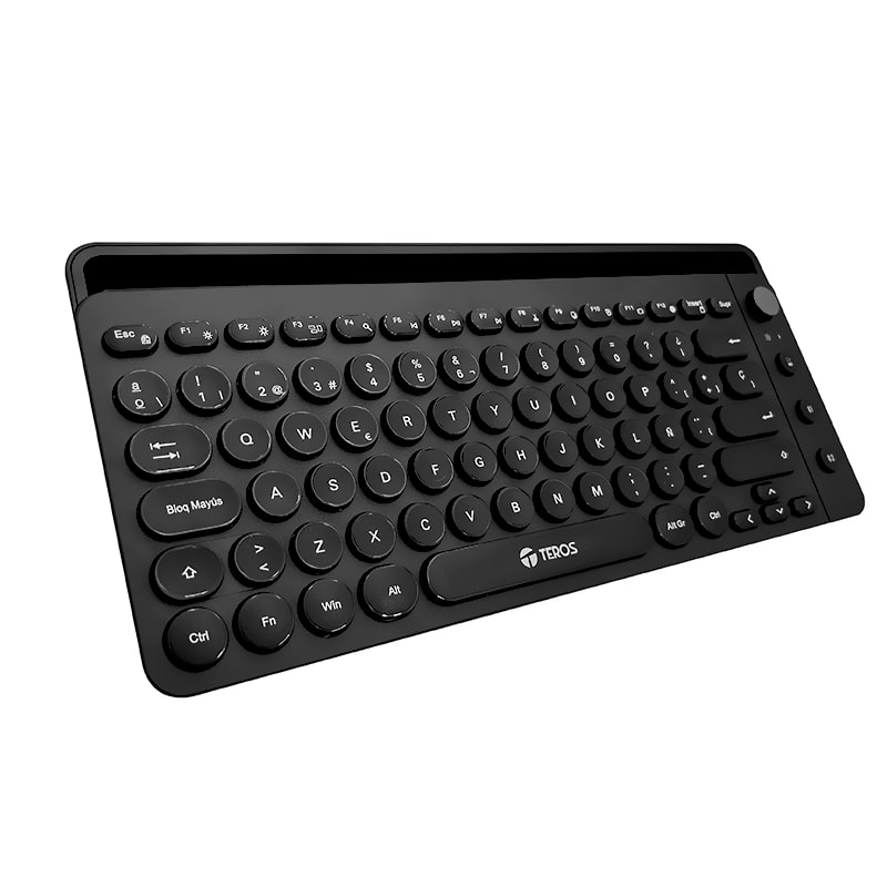 TECLADO DE MEMBRANA TEROS TE-4064N INALAMBRICO + BT NEGRO 0