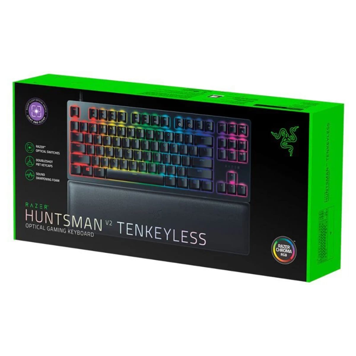 TECLADO OPTO MECANICO RAZER HUNTSMAN V2 RGB (SW-ROJO) NEGRO 0