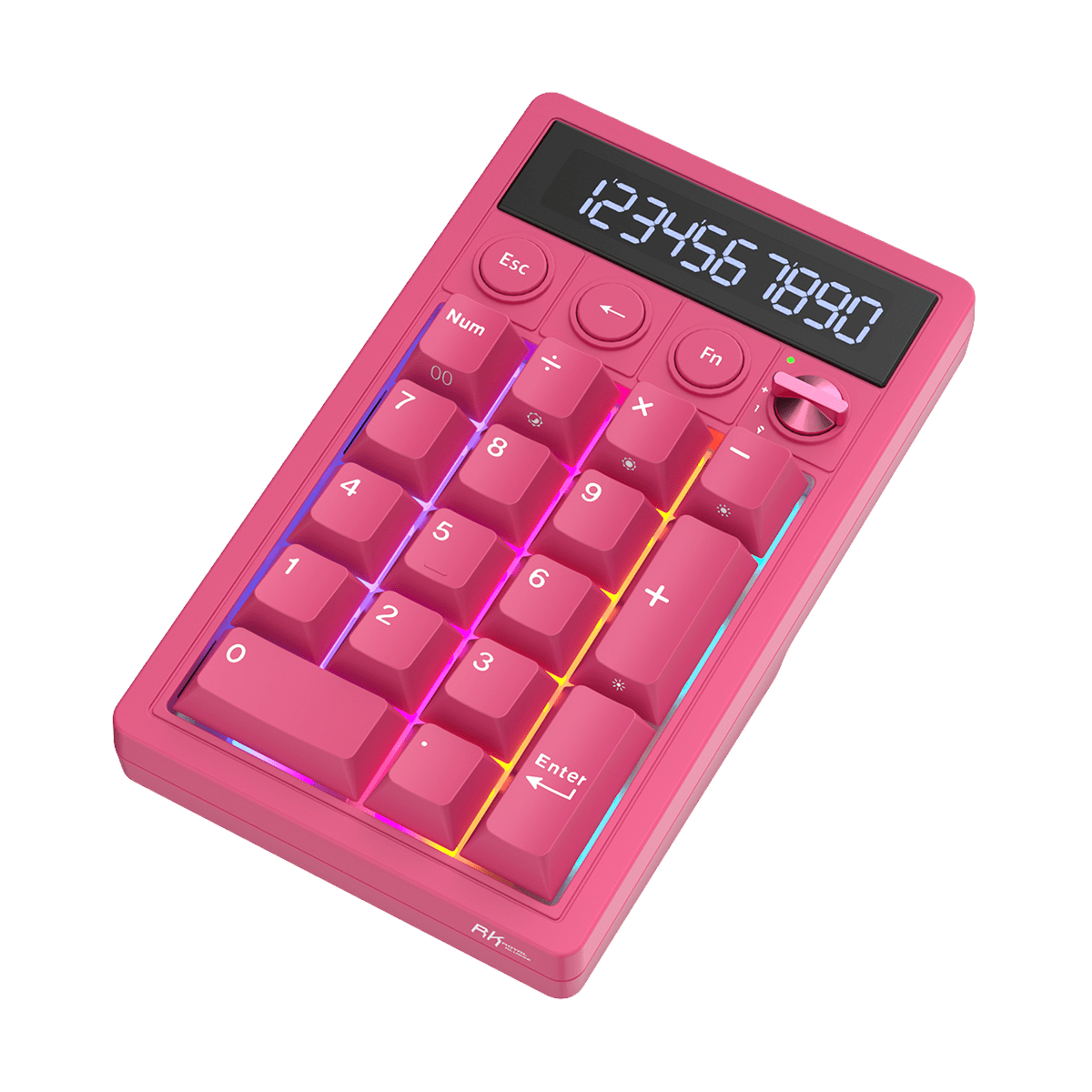 TECLADO NUMPAD MECÁNICO ROYAL KLUDGE RK M20 DONGLE 2.4 BT WIRED (SW-VIOLET) BERRY RED5