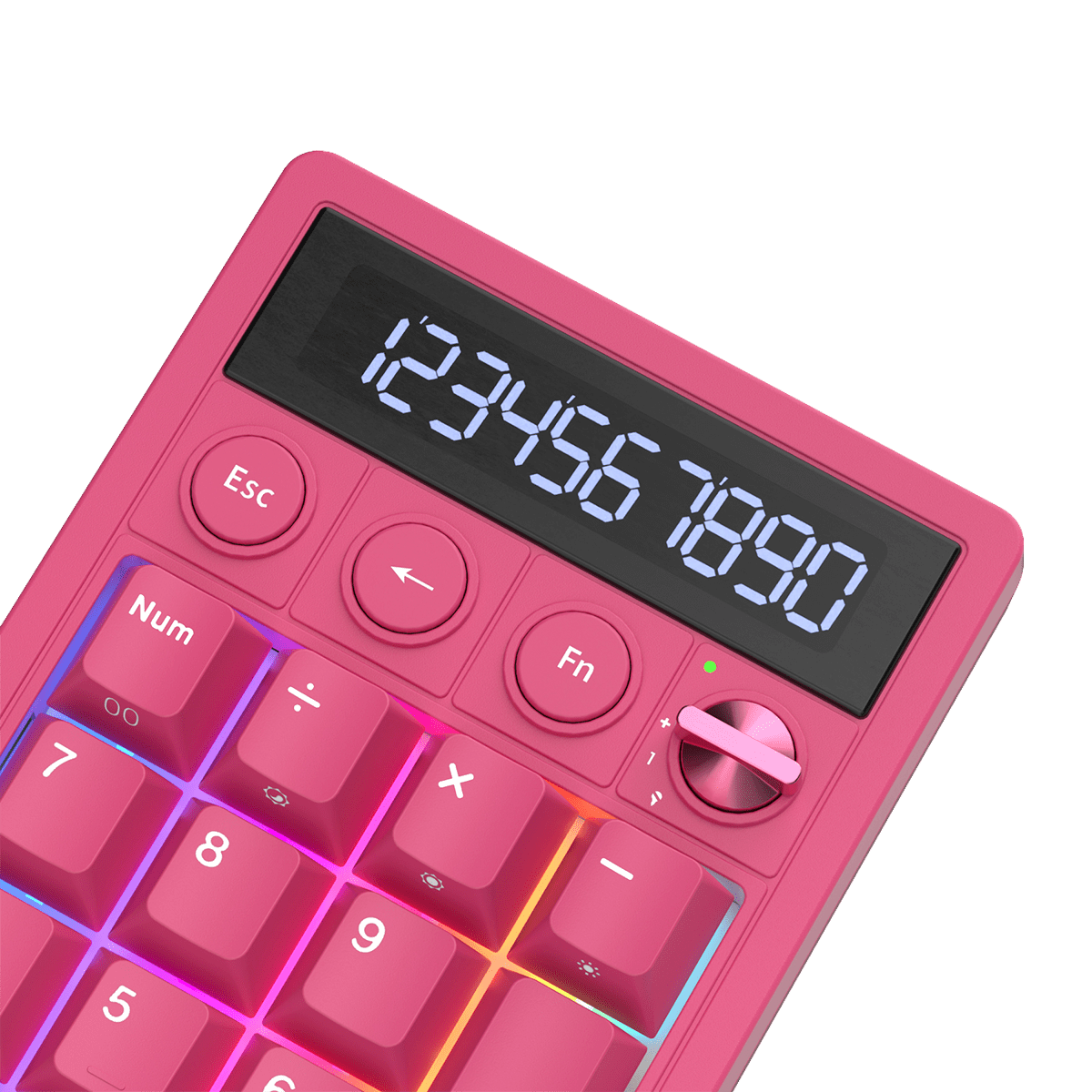 TECLADO NUMPAD MECÁNICO ROYAL KLUDGE RK M20 DONGLE 2.4 BT WIRED (SW-VIOLET) BERRY RED4