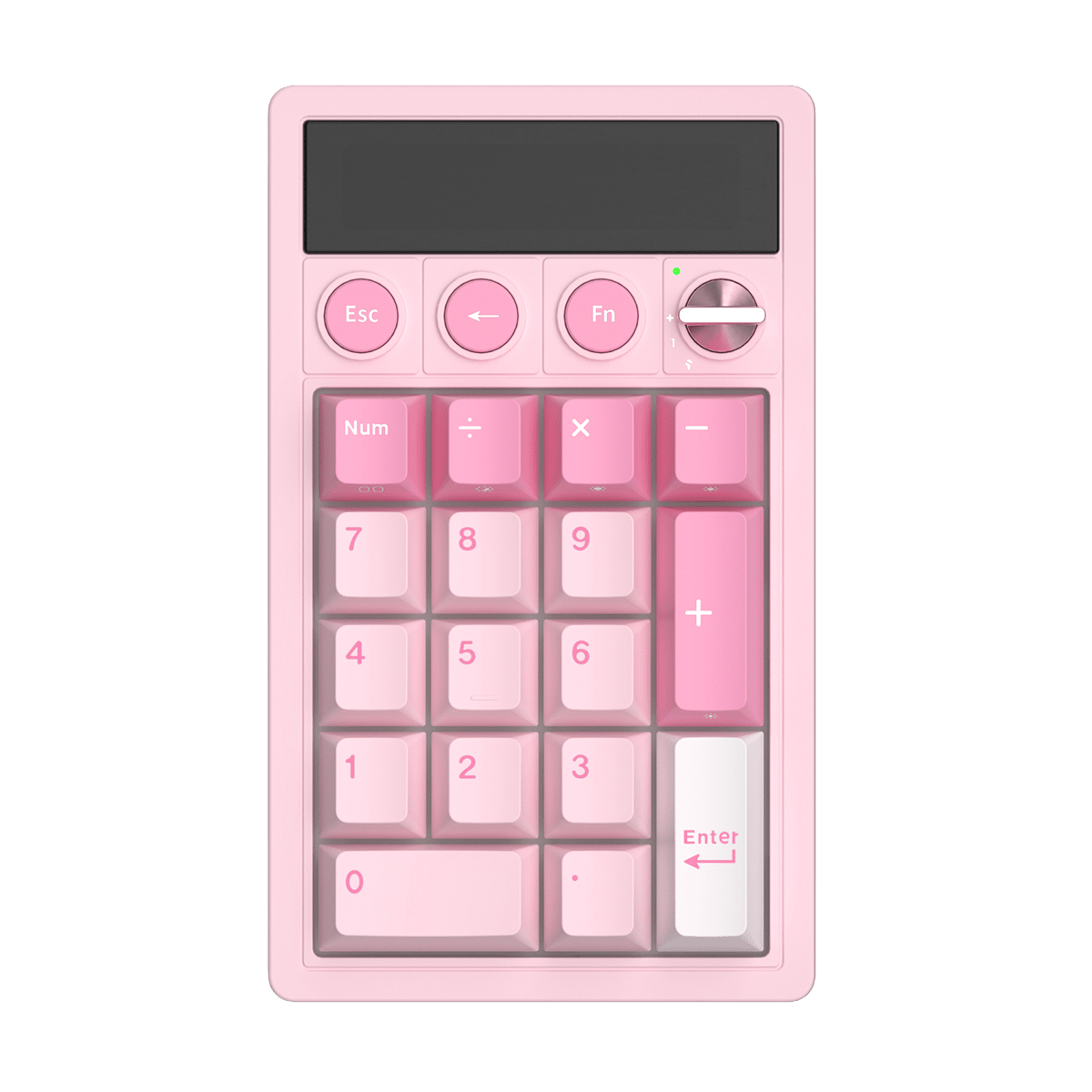 TECLADO NUMPAD MECÁNICO ROYAL KLUDGE RK M20 DONGLE 2.4 BT WIRED (SW-VIOLET) PINK MELODY2