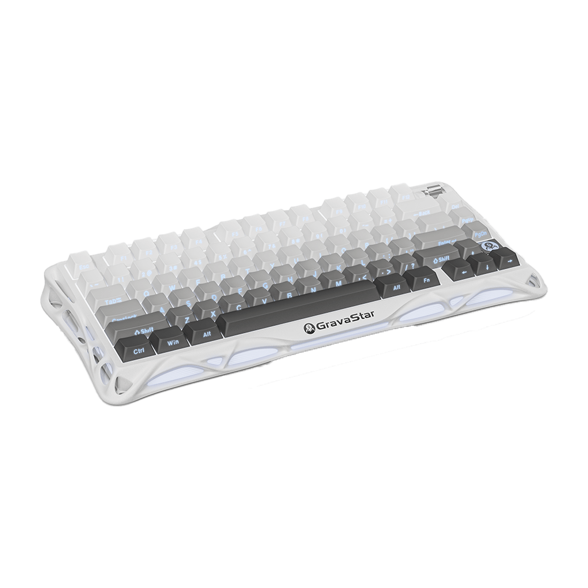 TECLADO MECANICO GRAVASTAR MERCURY K1 Inalambico Ingles GRADIENT WHITE3
