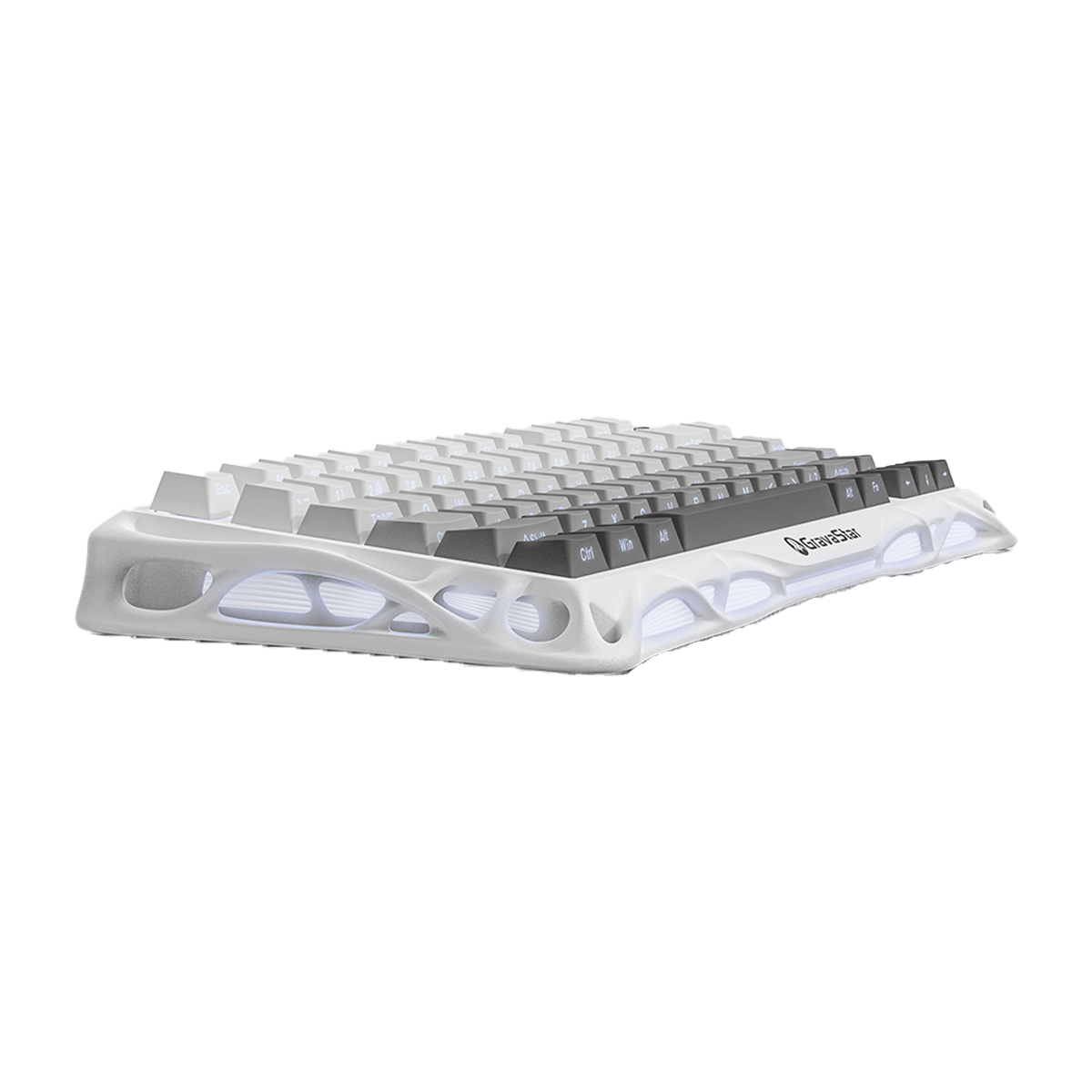 TECLADO MECANICO GRAVASTAR MERCURY K1 Inalambico Ingles GRADIENT WHITE6