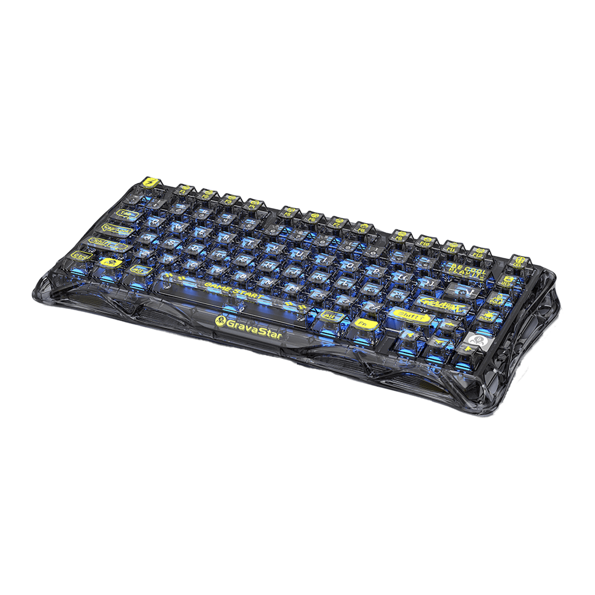 TECLADO MECANICO GRAVASTAR MERCURY K1 LITE Inalambico Ingles TRANSPARENT BLACK2