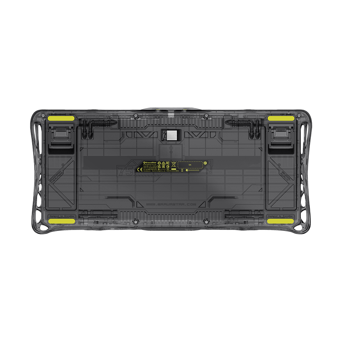 TECLADO MECANICO GRAVASTAR MERCURY K1 LITE Inalambico Ingles TRANSPARENT BLACK6