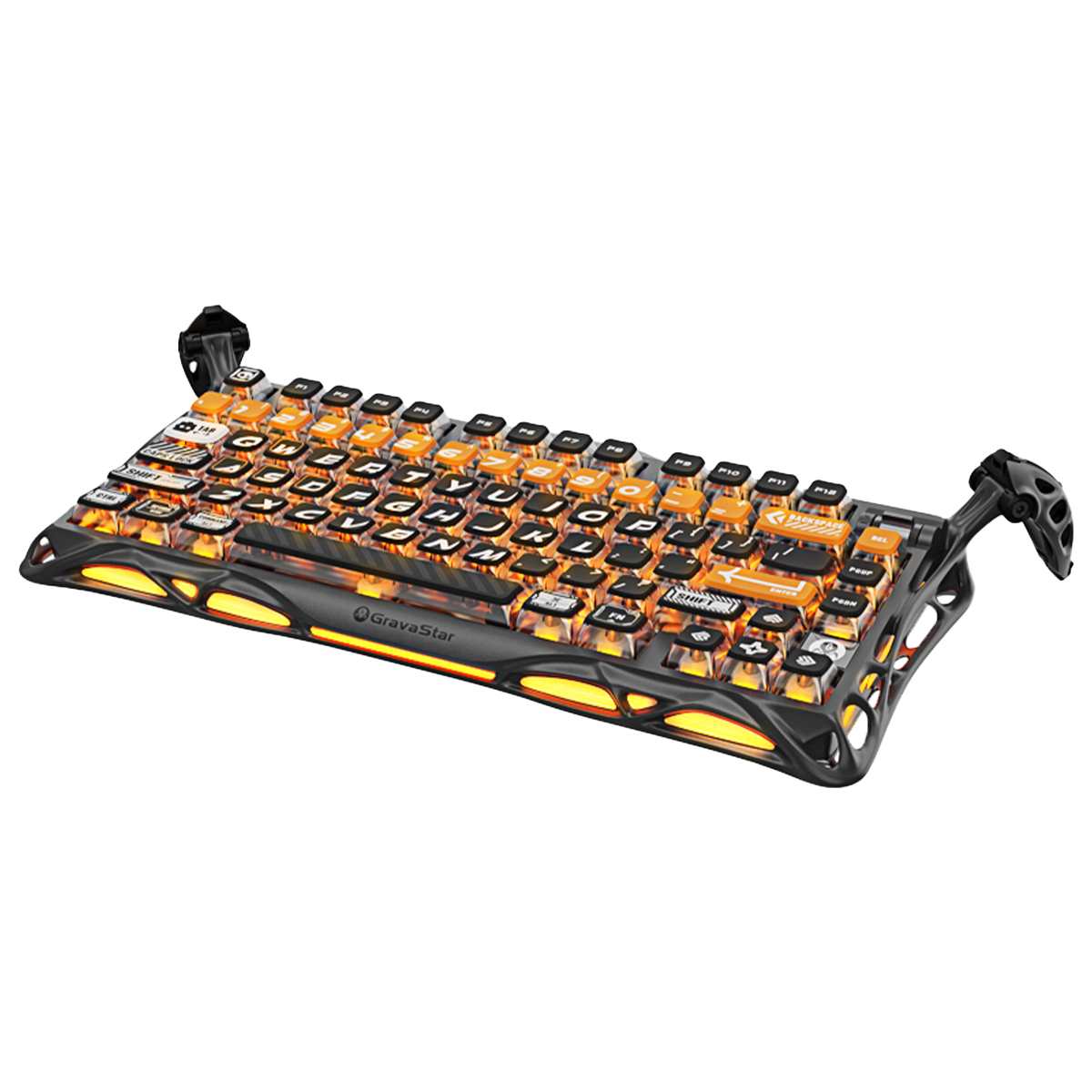 TECLADO MECANICO GRAVASTAR MERCURY K1 PRO RGB DONGLE 2.4 BT US CYBERFLARE3