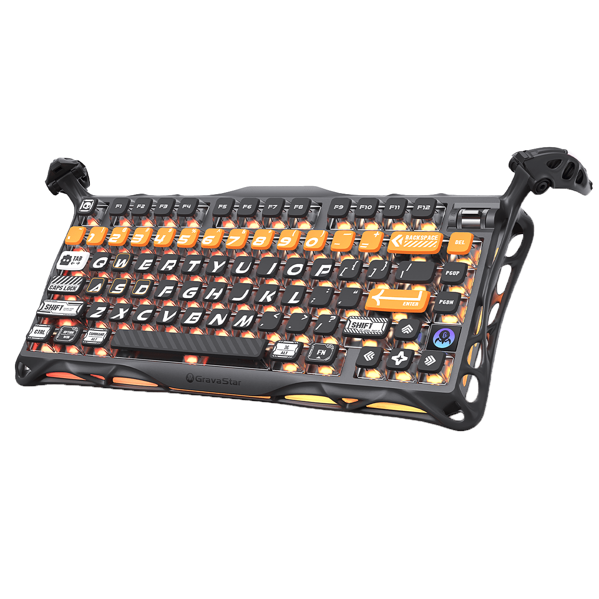 TECLADO MECANICO GRAVASTAR MERCURY K1 PRO RGB DONGLE 2.4 BT US5