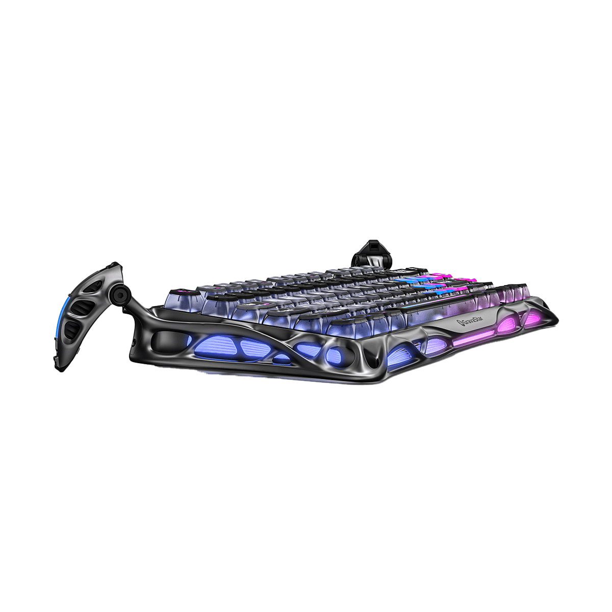 TECLADO MECANICO GRAVASTAR MERCURY K1 PRO RGB DONGLE 2.4 BT US CYBERPUNK EDICIÓN ESPECIAL7