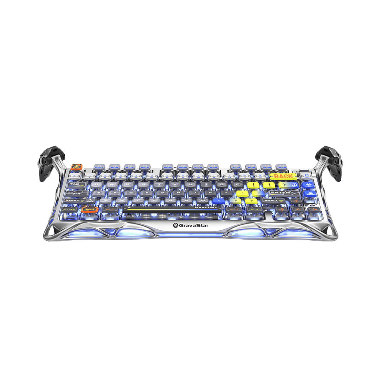 TECLADO MECANICO GRAVASTAR MERCURY K1 PRO RGB DONGLE 2.4 BT US INTERSTELLAR SILVER2