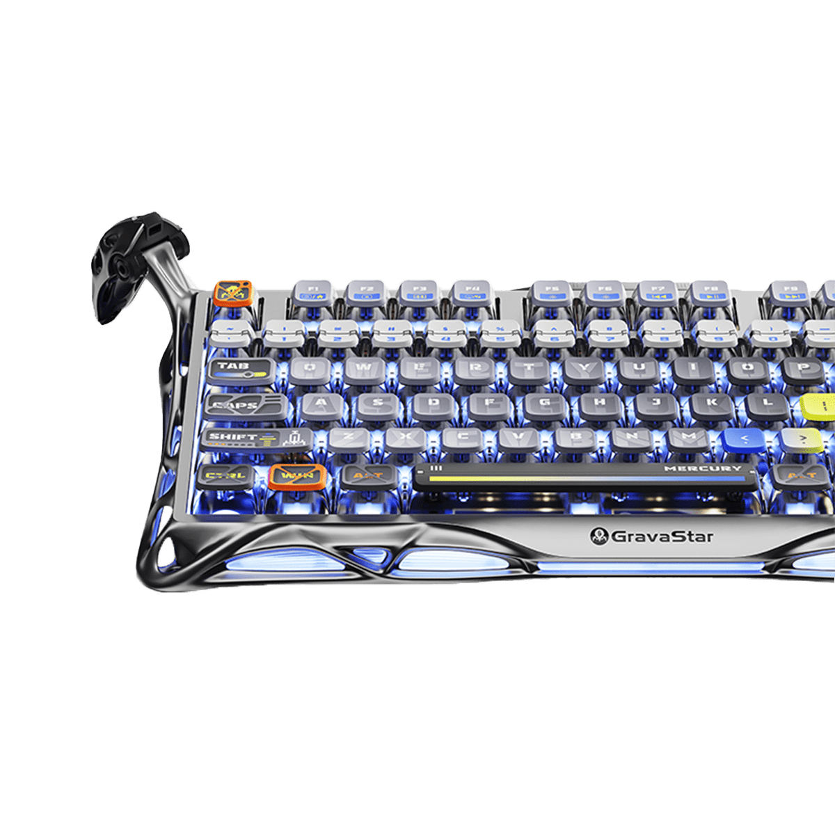 TECLADO MECANICO GRAVASTAR MERCURY K1 PRO RGB DONGLE 2.4 BT US INTERSTELLAR SILVER3