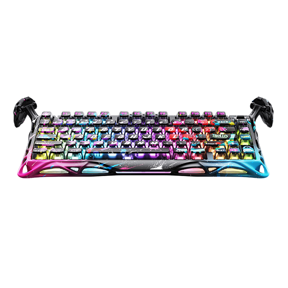 TECLADO MAGNETICO GRAVASTAR MERCURY V75 PRO HE (SW-HF MAGNETIC) Cableado Ingles NEON GRAFFITI2