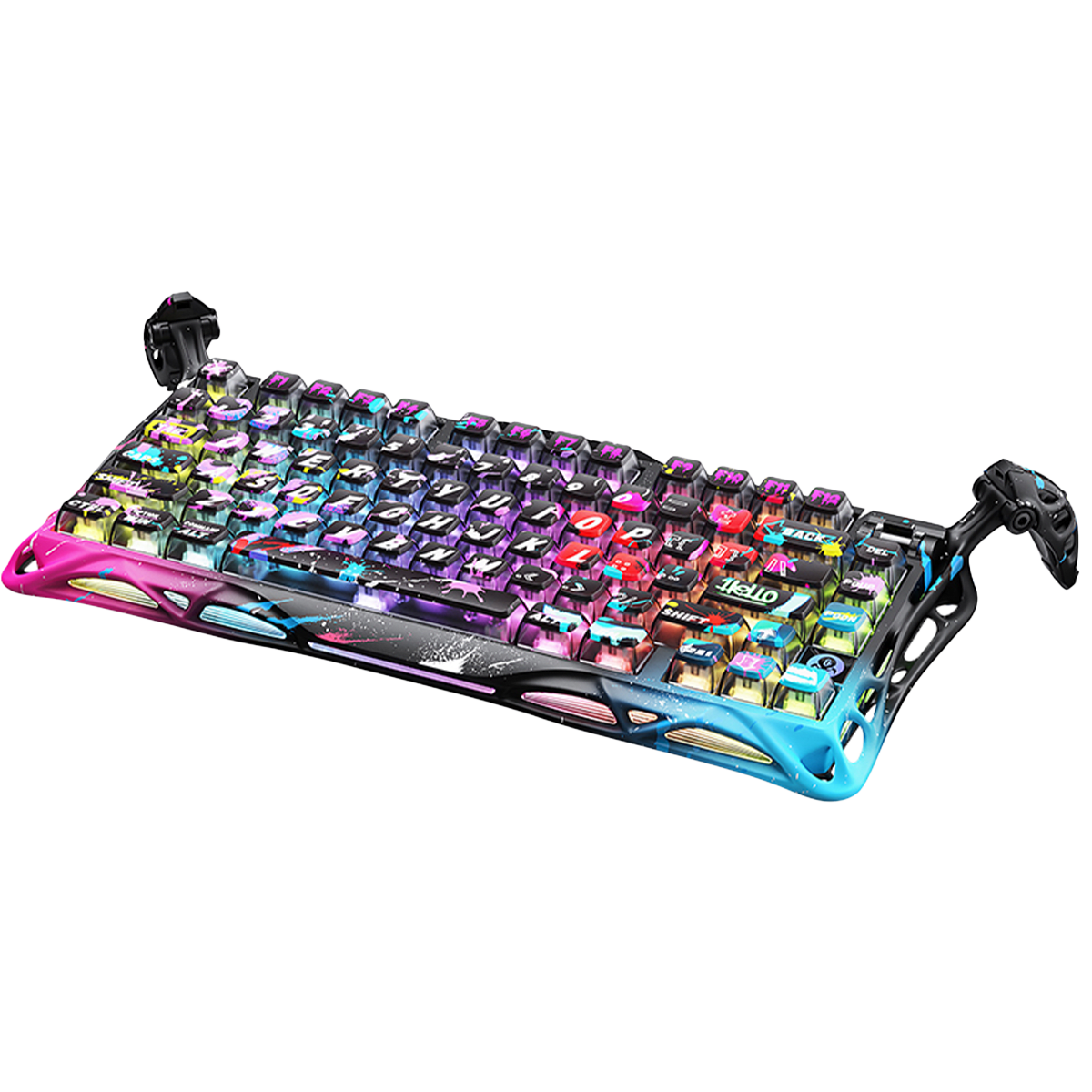 TECLADO MAGNETICO GRAVASTAR MERCURY V75 PRO HE (SW-HF MAGNETIC) Cableado Ingles NEON GRAFFITI3