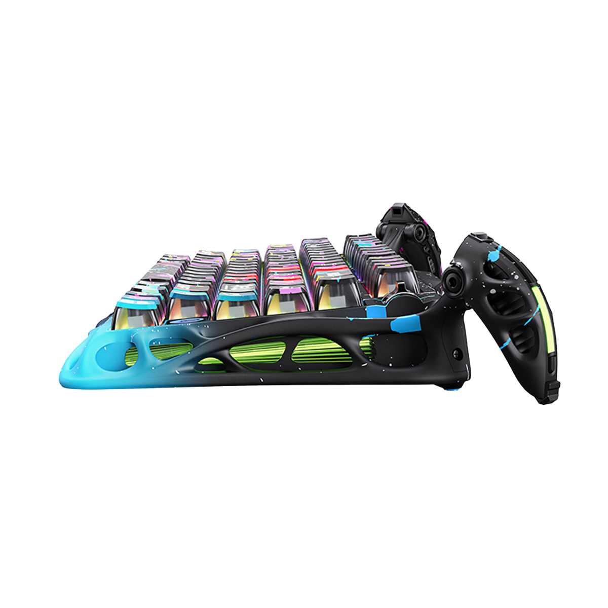 TECLADO MAGNETICO GRAVASTAR MERCURY V75 PRO HE (SW-HF MAGNETIC) Cableado Ingles NEON GRAFFITI6