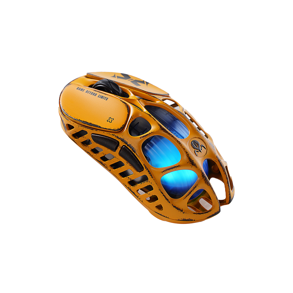 MOUSE GRAVASTAR MERCURY X PRO INALAMBRICO BT 8KHz 32KDPI BATTLE WORN YELLOW EDICIÓN ESPECIAL5