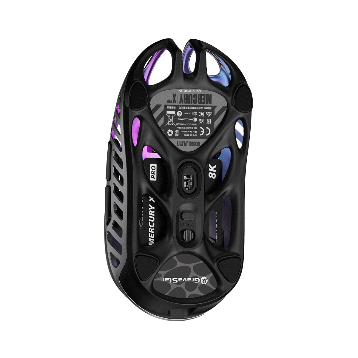 MOUSE GRAVASTAR MERCURY X PRO INALAMBRICO BT 8KHz 32KDPI INTERSTELLAR SILVER3