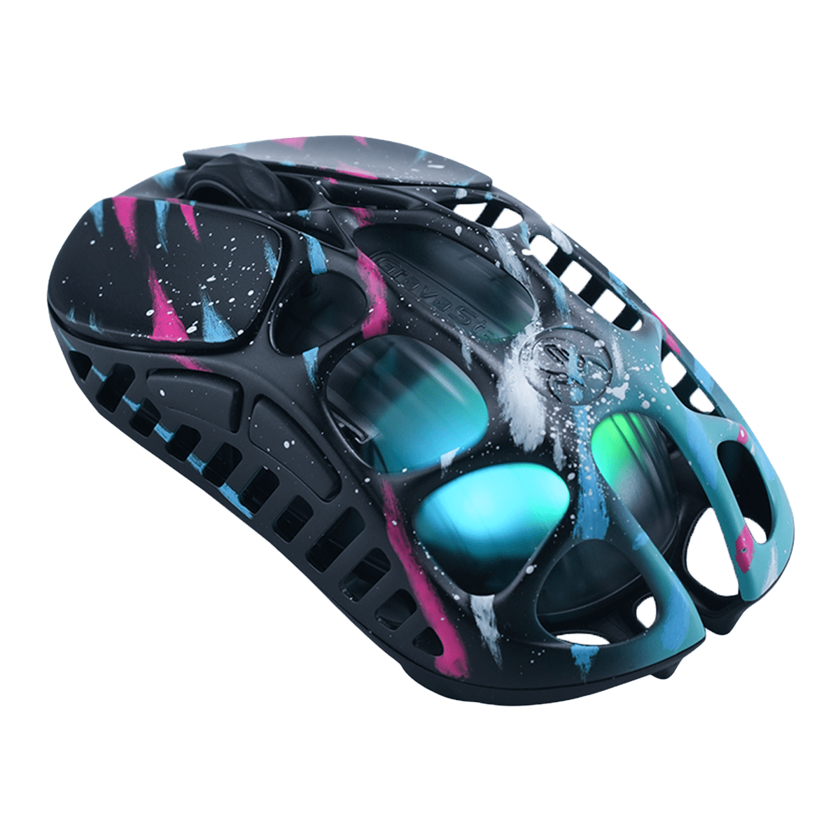 MOUSE GRAVASTAR MERCURY X PRO INALAMBRICO BT 8KHz 32KDPI NEON GRAFFITI EDICIÓN ESPECIAL4