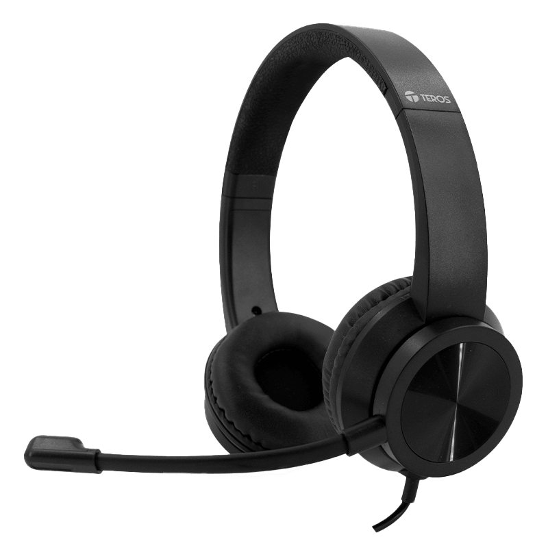 AURICULARES TEROS TE-8037N USB-A NEGRO 0