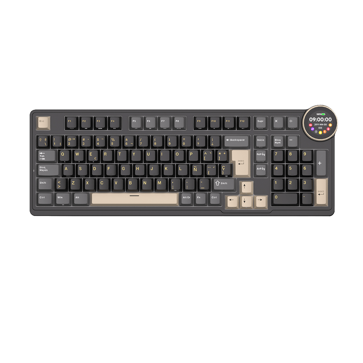 TECLADO MECANICO ROYAL KLUDGE RK-N99 INALAMBRICO 2.4 BT SP (SW-CREAMY) PHANTOM2