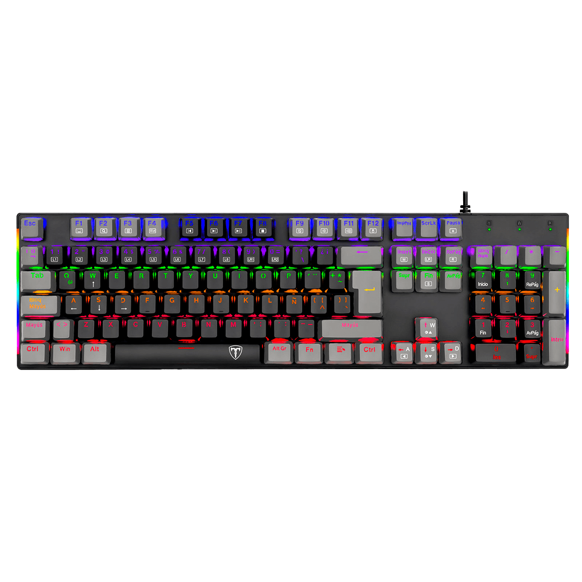 TECLADO MECANICO T-DAGGER NAXOS RAINBOW (SW-ROJO) NEGRO4