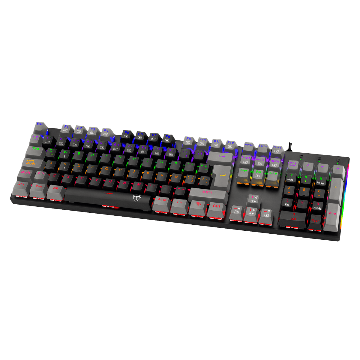 TECLADO MECANICO T-DAGGER NAXOS RAINBOW (SW-ROJO) NEGRO5