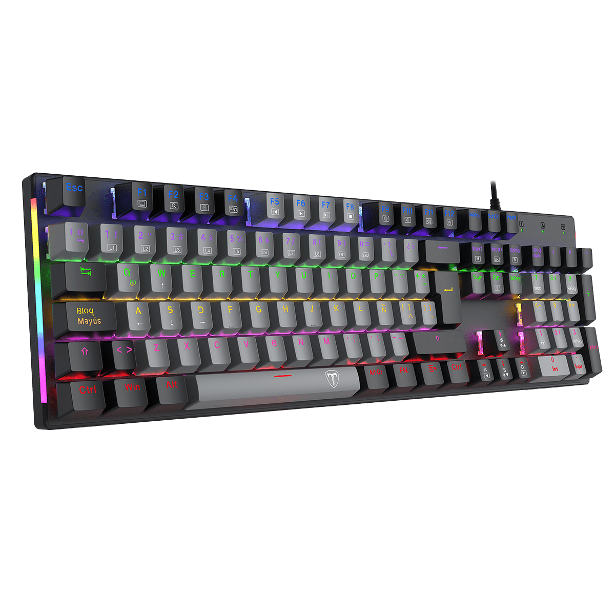 TECLADO MECANICO T-DAGGER NAXOS RAINBOW (SW-ROJO) NEGRO3
