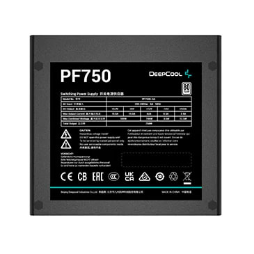 FUENTE DE PODER DEEPCOOL PF750 750W 80 PLUS WHITE3