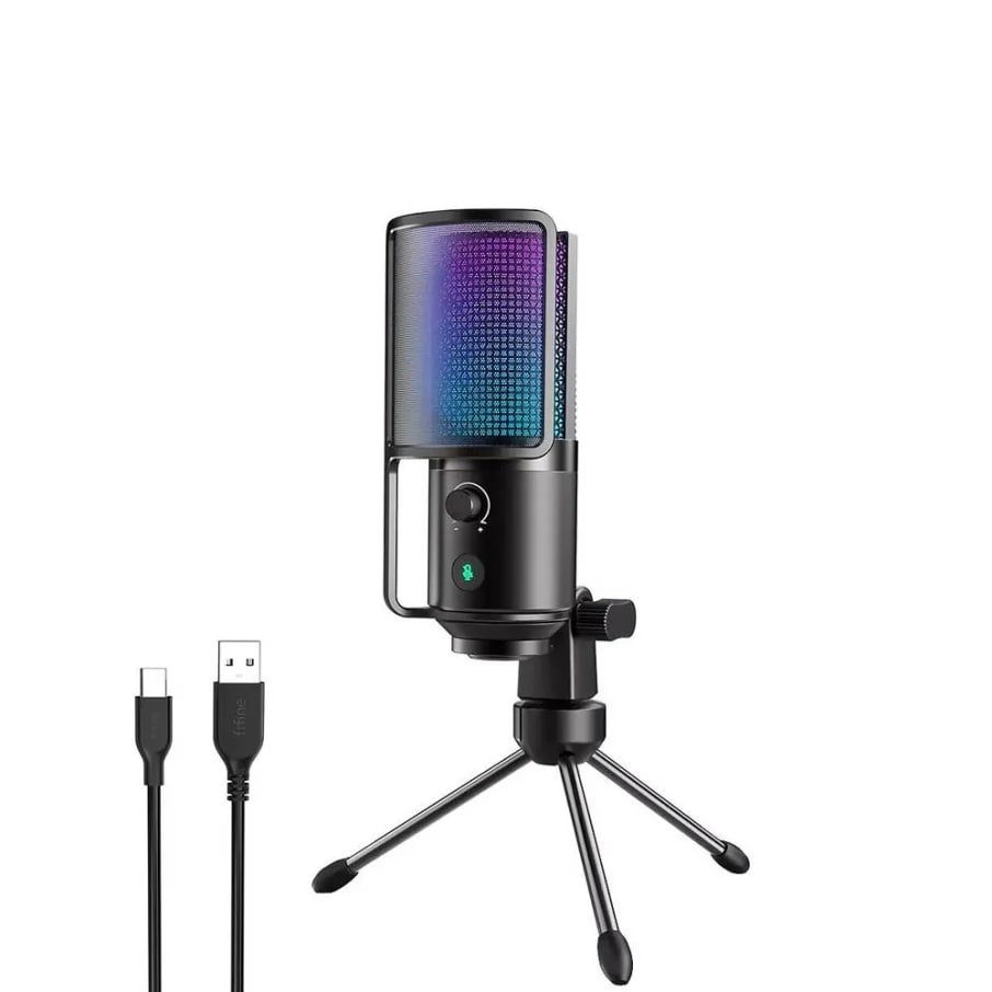 MICROFONO FIFINE K669PRO3 NEGRO CON TRIPODE3