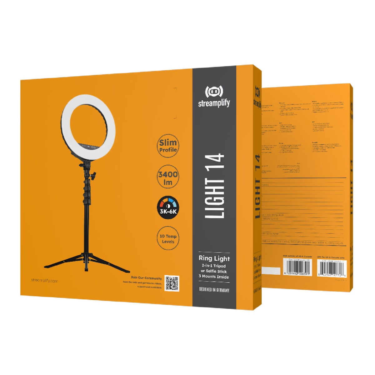 ARO DE LUZ STREAMPLIFY LIGHT 14-US-F-TP 14