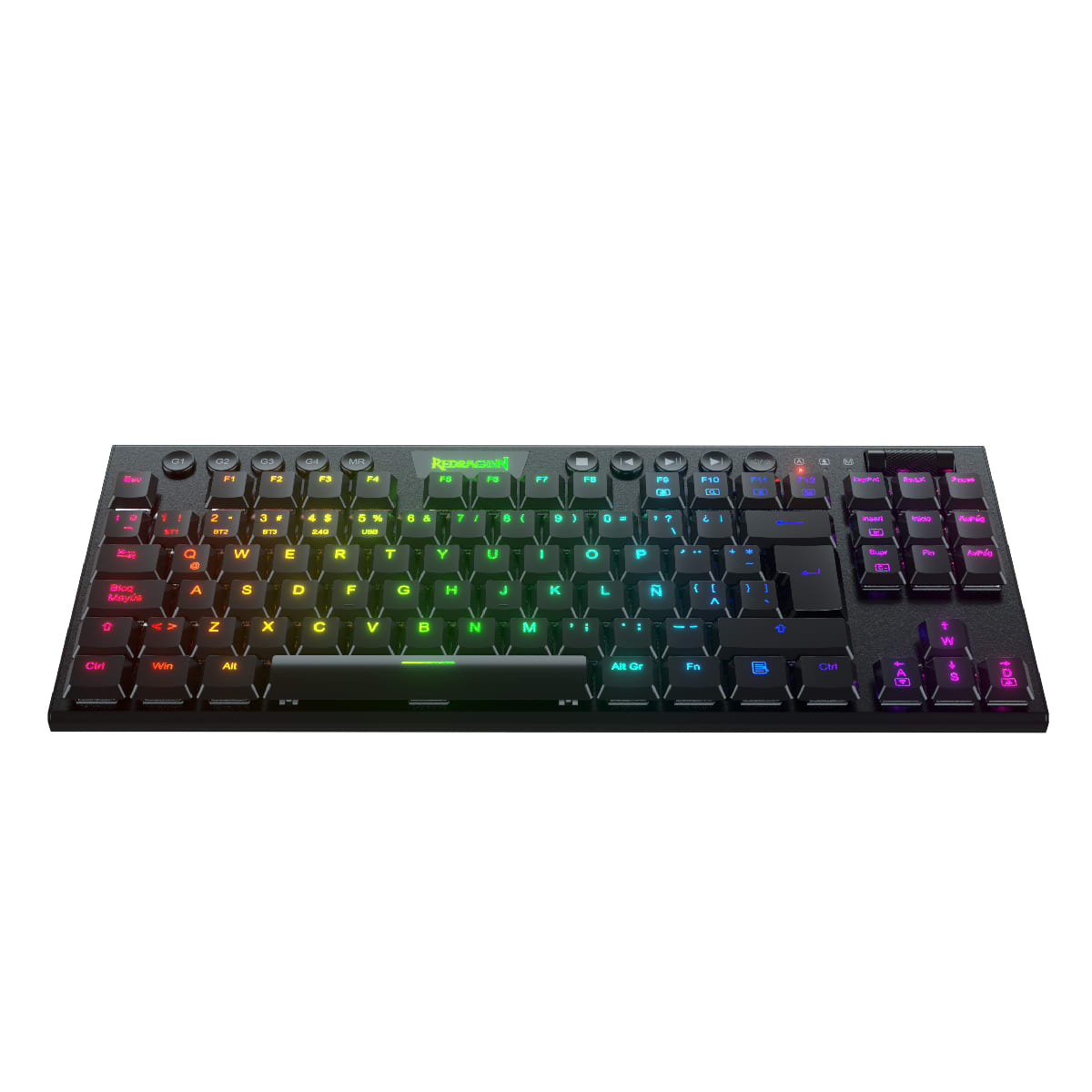 TECLADO MECANICO REDRAGON HORUS TKL INALAMBRICO K621 (SW-ROJO) NEGRO2