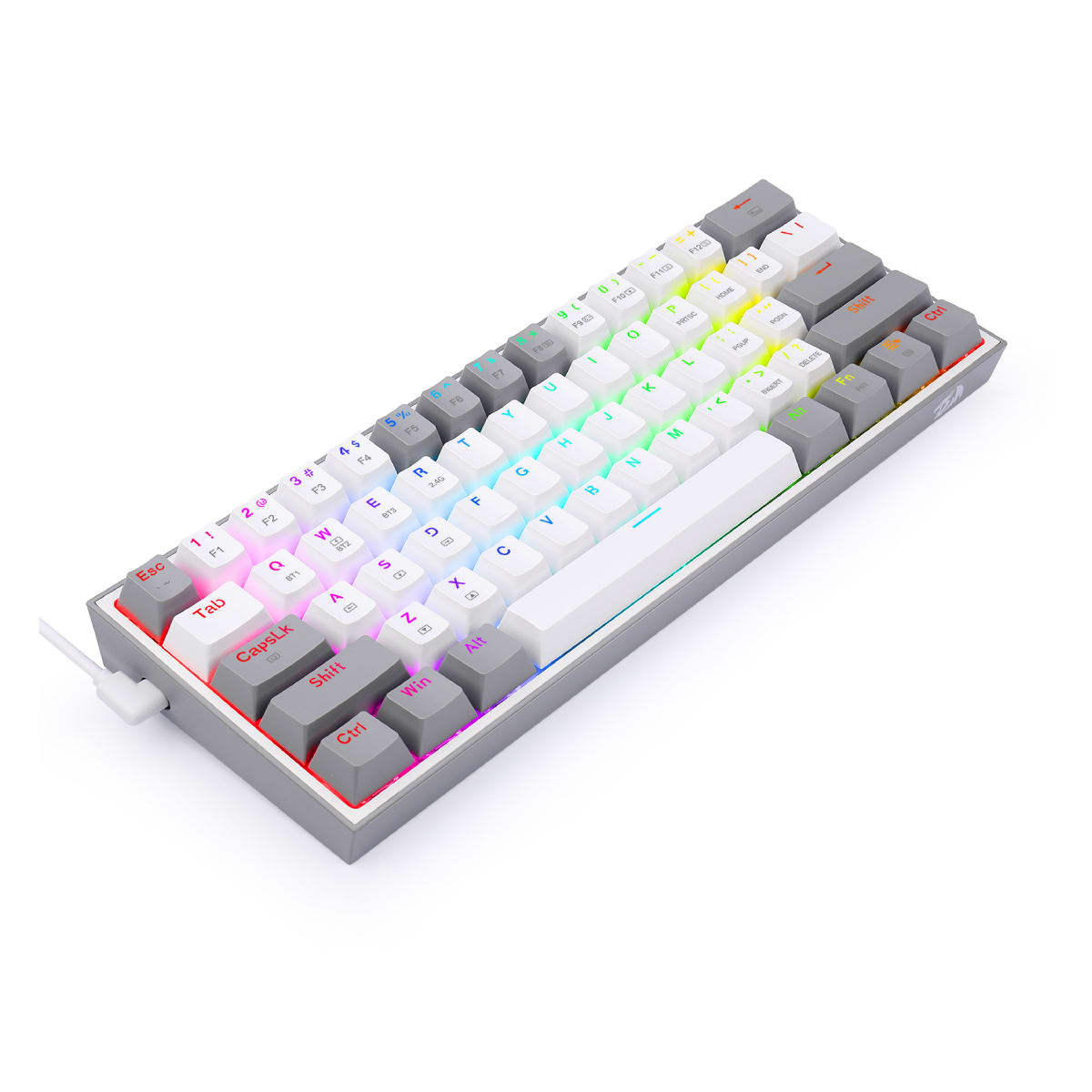 TECLADO MECANICO REDRAGON FIZZ PRO RGB INALAMBRICO BT (SW-ROJO) WHITE GREY3