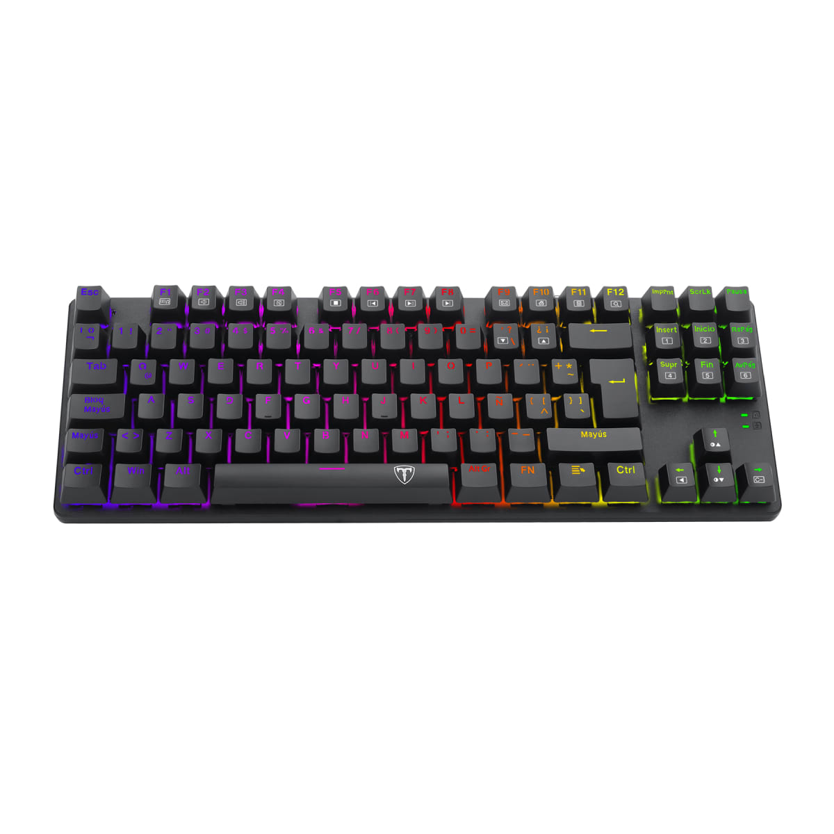 TECLADO MECANICO T-DAGGER BORA RAINBOW ESPAÑOL (SW-AZUL) NEGRO2