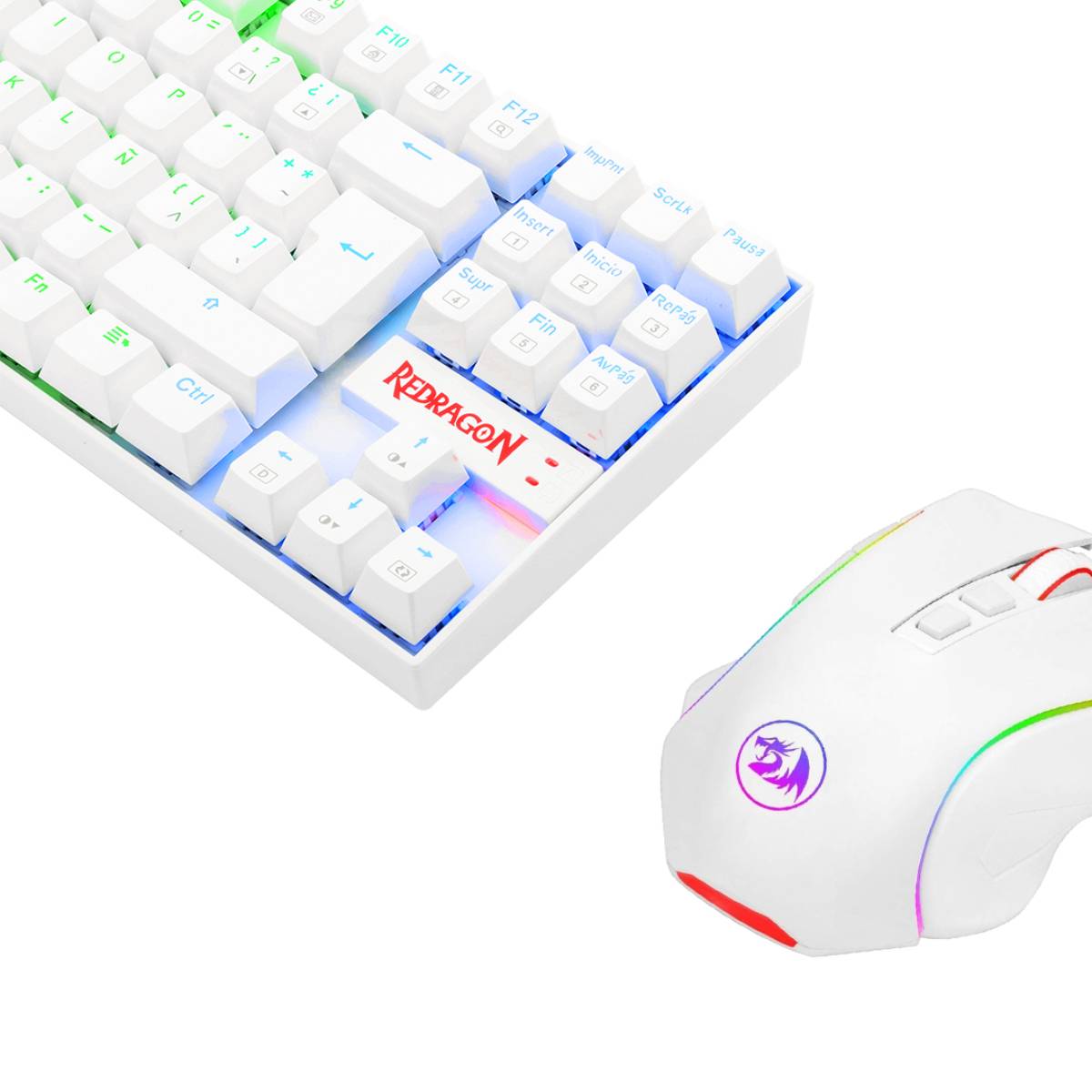 COMBO REDRAGON KUMARA (SW-AZUL) K552RGB + GRIFFIN M607 BLANCO3