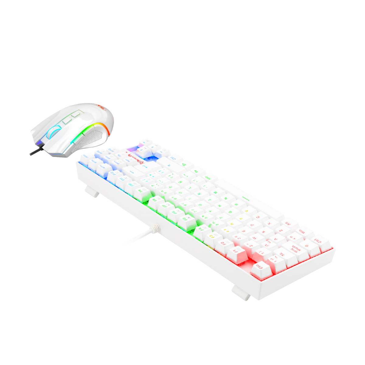 COMBO REDRAGON KUMARA (SW-AZUL) K552RGB + GRIFFIN M607 BLANCO2