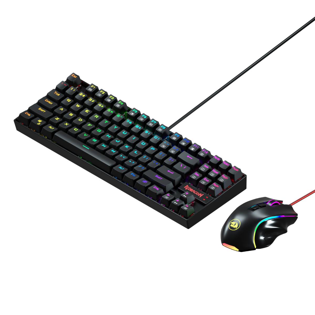 COMBO REDRAGON KUMARA (SW-AZUL) K552RGB + GRIFFIN M607 NEGRO2