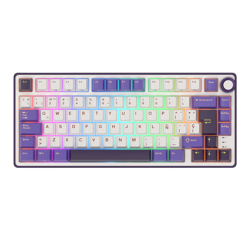 TECLADO MECANICO ROYAL KLUDGE RK-R75 ALAMBRICO (SW-KSILVER)-BLACKBERRY MOUSSE 1