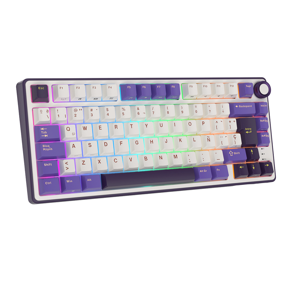 TECLADO MECANICO ROYAL KLUDGE RK-R75 ALAMBRICO (SW-KSILVER)-BLACKBERRY MOUSSE4