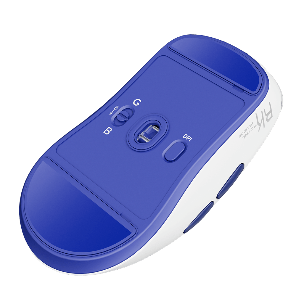 MOUSE ROYAL KLUDGE M30 INALAMBRICO 2.4 BT 24KDPI-WHITE BLUE3