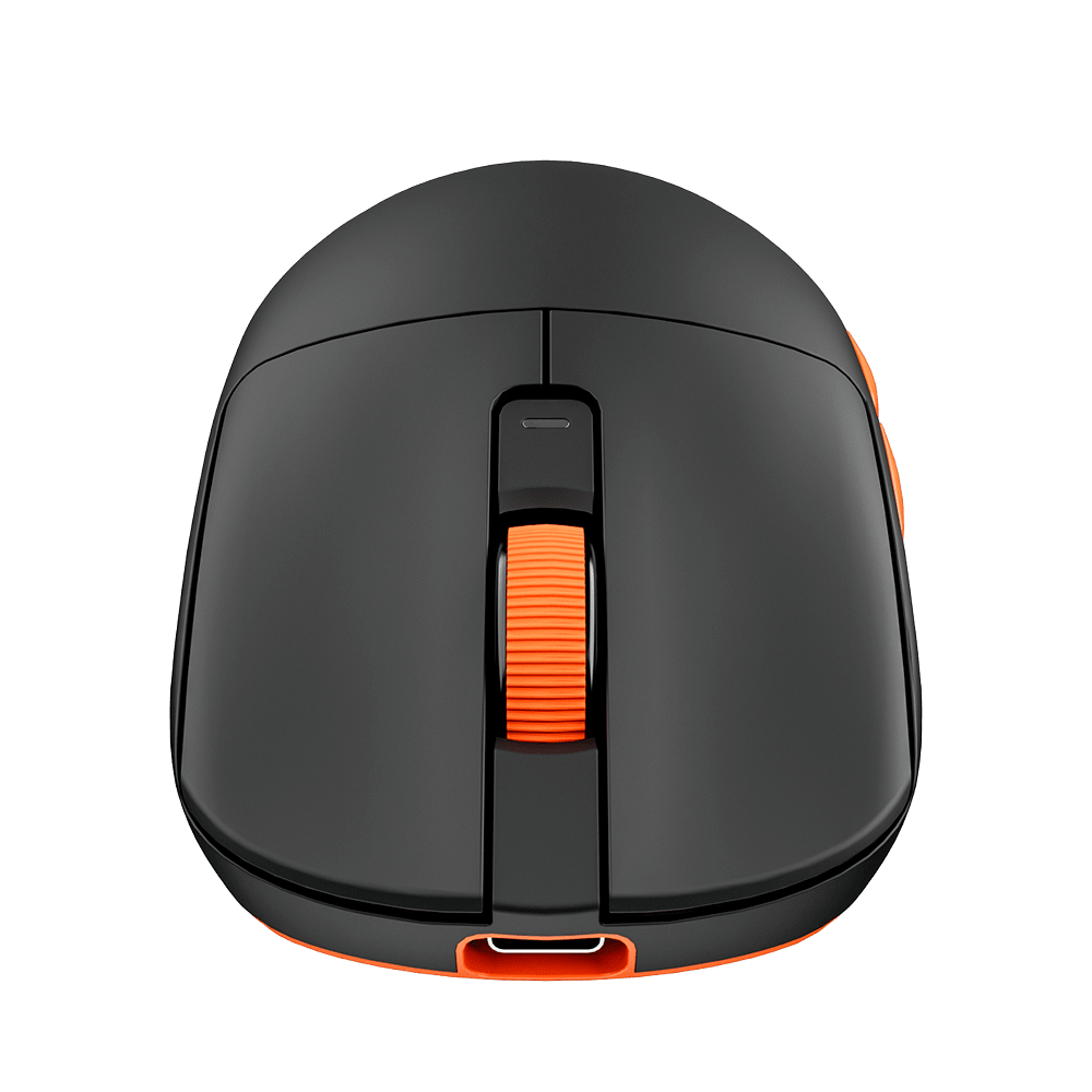 MOUSE ROYAL KLUDGE M30 INALAMBRICO 2.4 BT 24KDPI-BLACK ORANGE4