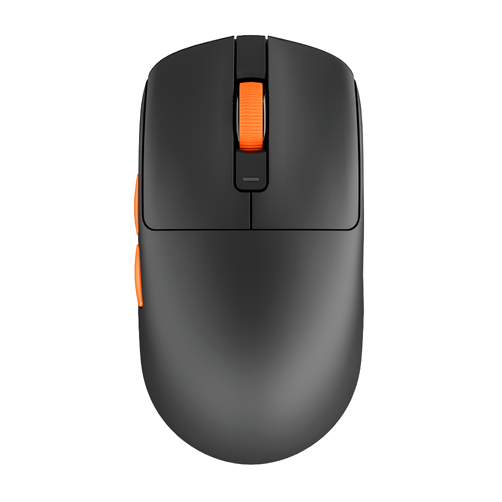 MOUSE ROYAL KLUDGE M30 INALAMBRICO 2.4 BT 24KDPI-BLACK ORANGE1